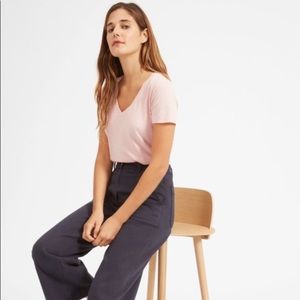 Everlane Cotton V-Neck Sz. S in Rose